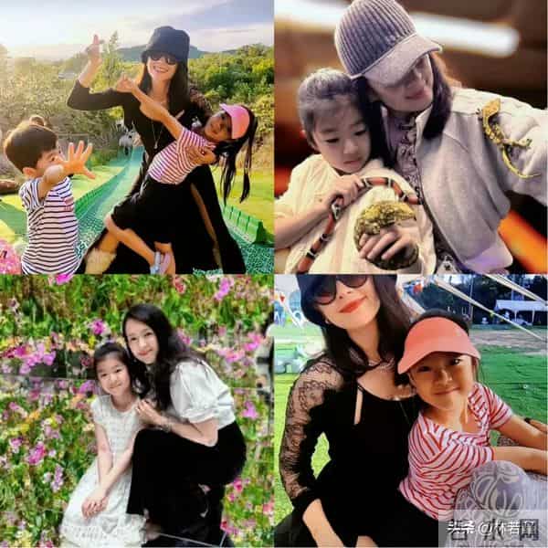 章子怡带儿女与友人吃烧烤、打游戏，儿子活泼可爱，醒醒身高抢镜