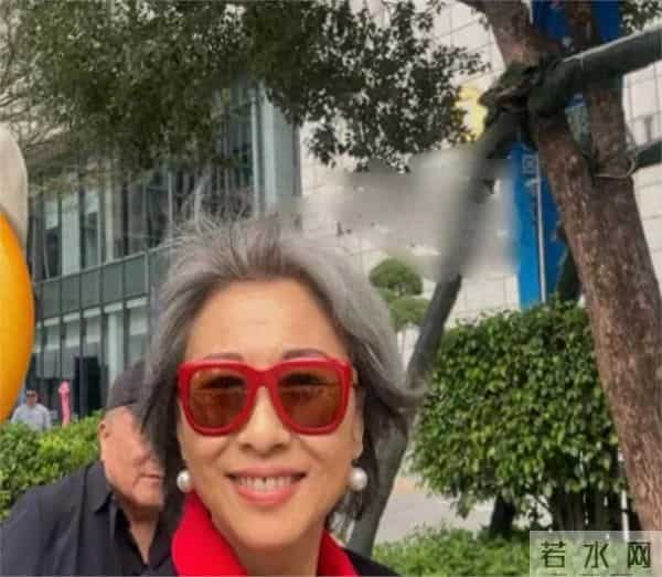 64岁叶蒨文在广东佛山逛街,没有医美痕迹,但白发苍苍太显老