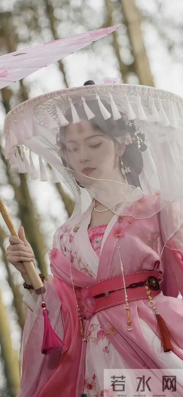 陈瑶｜粉纱古风伞遮面！新造型仙成国风人鱼公主
