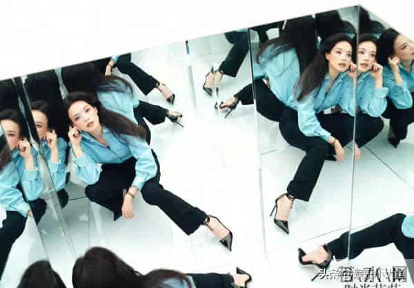 舒淇时尚芭莎十二月刊封面大片,干练西装配胶片元素性感嘴唇好美