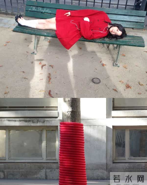 欧阳娜娜大红色风衣配小高跟,私下可爱贪玩美少女一枚!