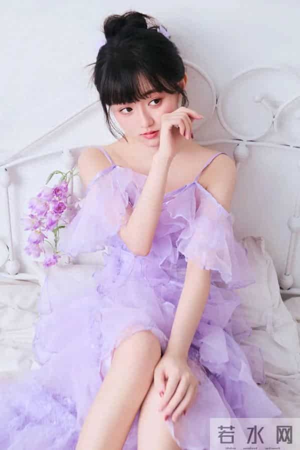 汤音璇|清纯甜美写真,梦幻紫色公主裙,少女心满满!