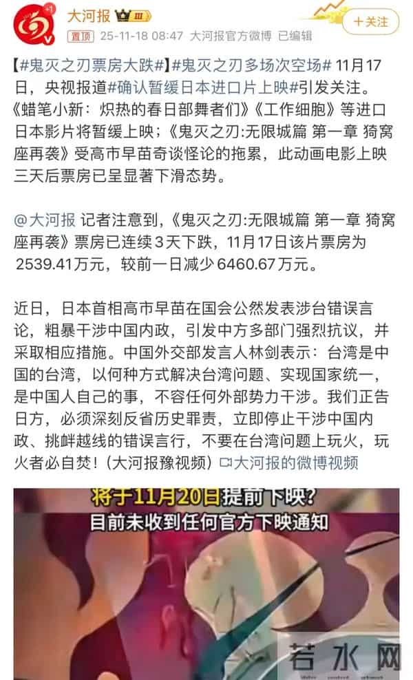 暂未下映的《鬼灭之刃》，再创历史