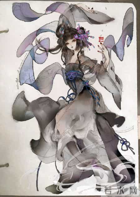 倾心相遇缘今生,古朴妖娆的古风插画｜世间百态的艺术回想