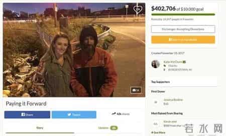 美国情侣以流浪老兵为名众筹40万美元 老兵却依然流浪