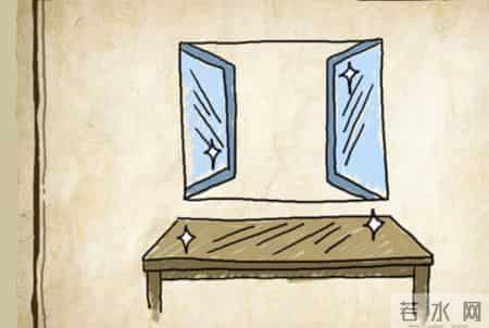 看图猜成语：家里穷得只剩下了四面的墙壁，形容困顿愁苦