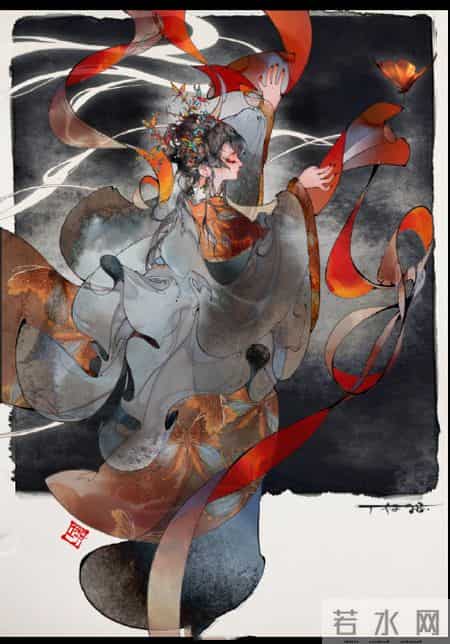 倾心相遇缘今生,古朴妖娆的古风插画｜世间百态的艺术回想