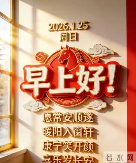 2026年元月25日早上好！温馨祝福语和精美绝伦图片