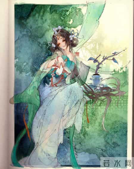 倾心相遇缘今生,古朴妖娆的古风插画｜世间百态的艺术回想