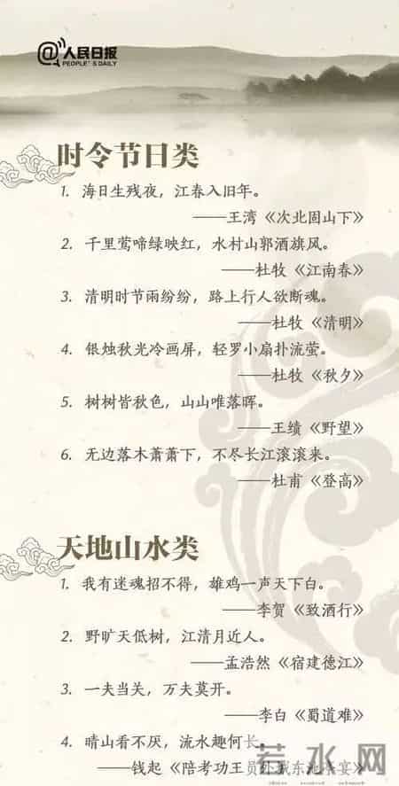 人民日报：古诗词中的100个千古名句