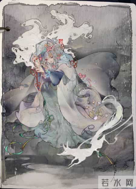 倾心相遇缘今生,古朴妖娆的古风插画｜世间百态的艺术回想