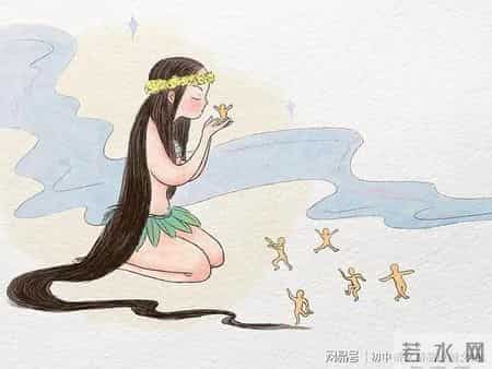 远古流传的神话故事事＂女媧造人＂