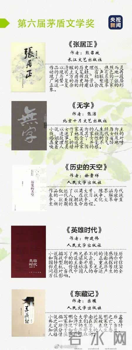 摘抄网,转存！10届茅盾文学奖经典集合