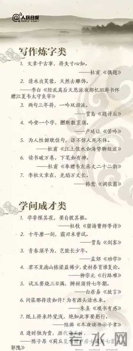人民日报：古诗词中的100个千古名句