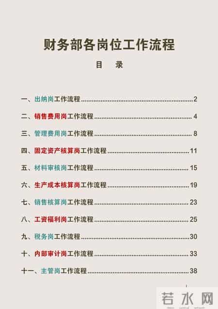 发现一套近乎完美的财务部岗位职责及工作流程！新手会计速览