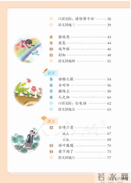 小学语文一年级下册,「停课不停学」小学语文一年级语文教材下册（部编电子版）