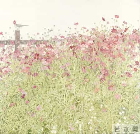 花开,以传统工笔勾写都市中的抒情，鲍莺展“花开有时”