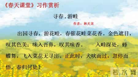 春天的课堂,赏春. 品春. 惜春 ——走进“春天的课堂”