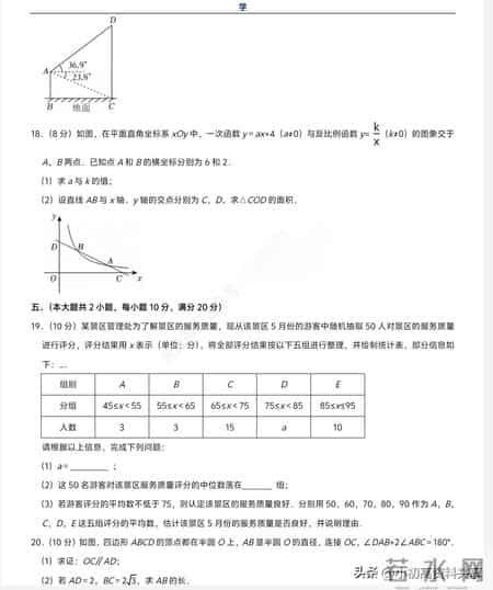 中考试题,2025年全国各地中考数学真题，适合八九年级大家多练练