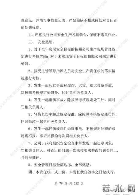 安全生产责任制范本,2023全员安全生产责任制参考模板（212页）