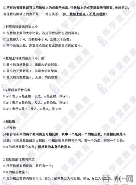 月考来了，初一数学重难点归纳总结，收藏一下