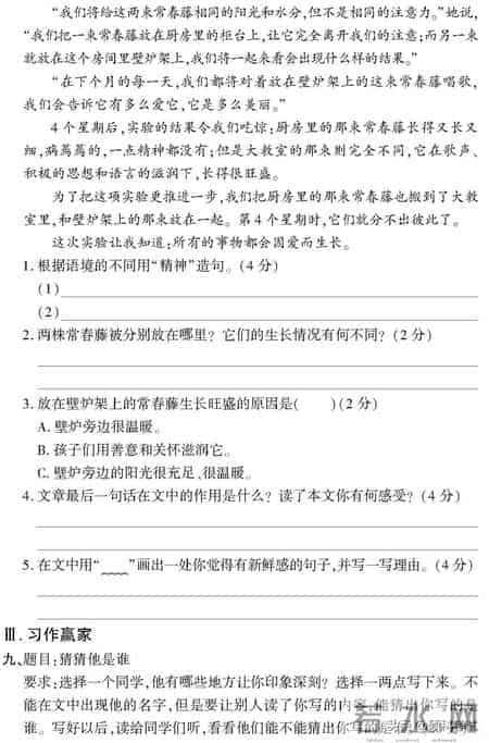 三年级语文上册1~8单元试卷（全集）自主检测必备