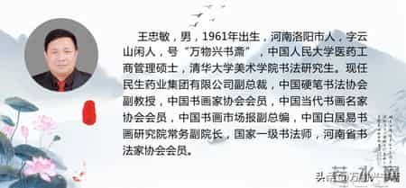 花落有声,「万物兴书斋」王忠敏书法作品鉴赏《流水无意 落花有声》
