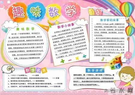 数学手抄报资料