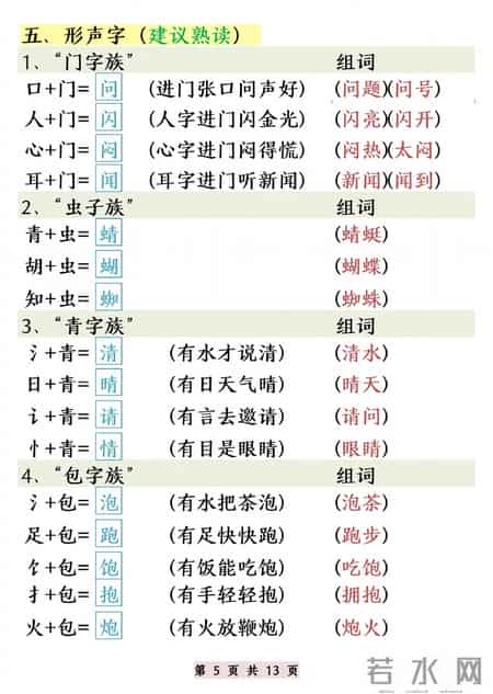 一年级语文下册复习计划