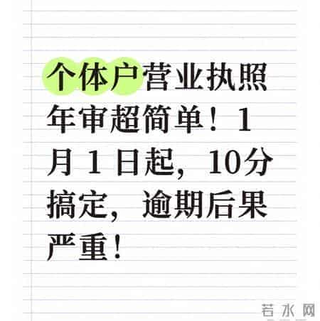 个体户营业执照年审超简单!1月1日起,10分搞定,逾期后果严重!