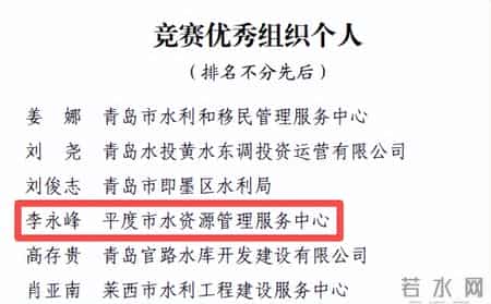 五项劳动竞赛,喜报——五项荣誉加身！平度重点水利工程建设创新创优劳动竞赛喜获佳绩！