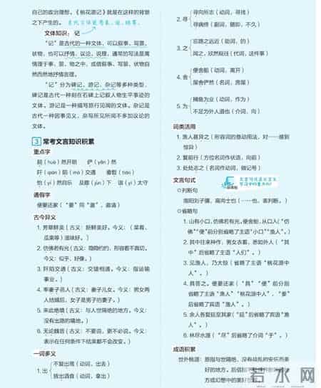 八年级语文下册第九课《桃花源记》课文笔记和课后题答案