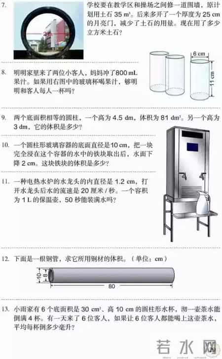 人教版小学六年级数学下册,人教版小学数学(六年级下册)课本电子版 寒假预习,快收藏