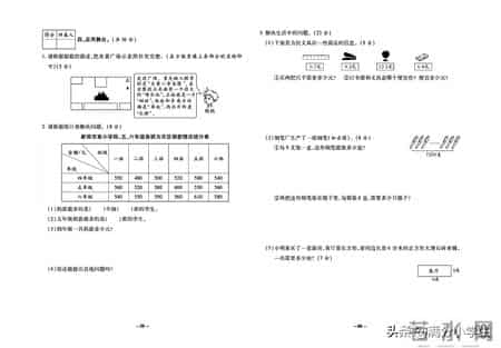 小学三年级数学下册期末试卷,小学三年级数学应用题