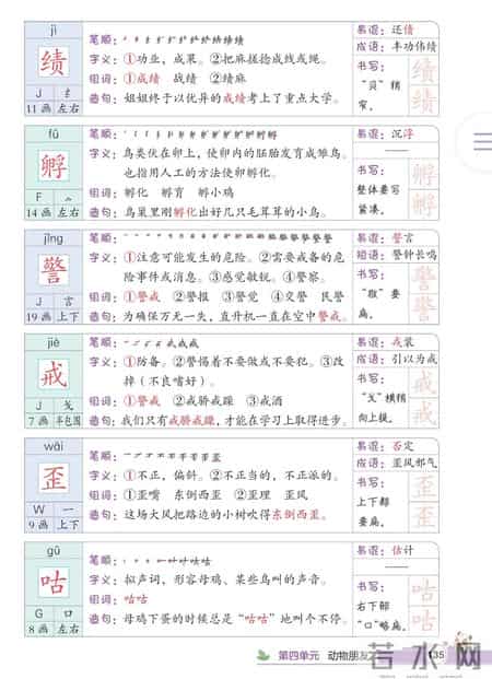 四年级下册语文教学总结,四年级语文下册，第四单元课堂解析+单元知识小结，收藏备用