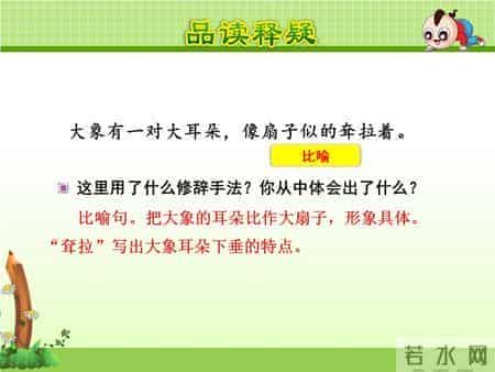 二年级语文下册《大象的耳朵》课文学习及课本习题参考答案