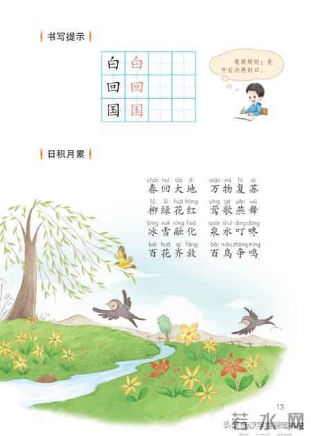 一年级下册语文课本电子教材，寒假预习必备！