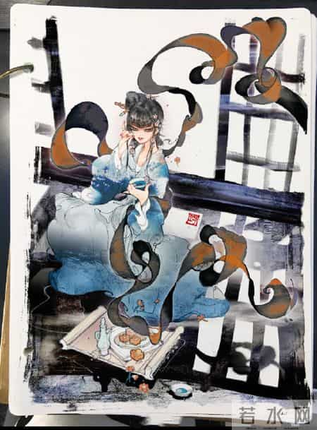 倾心相遇缘今生,古朴妖娆的古风插画｜世间百态的艺术回想