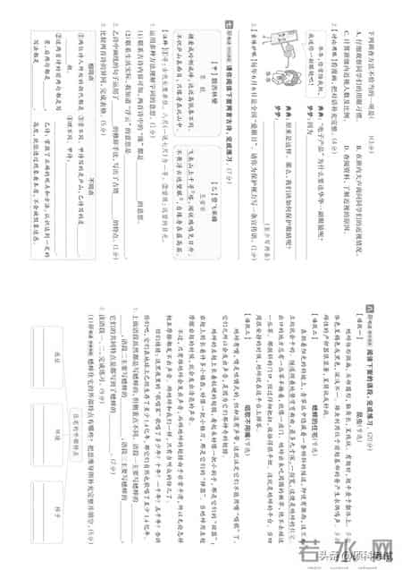 四年级上册语文试卷,四年级上册数学试卷可打印