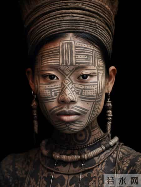 独龙族纹面,美还是丑？AI画家探索独龙族纹面千古之谜