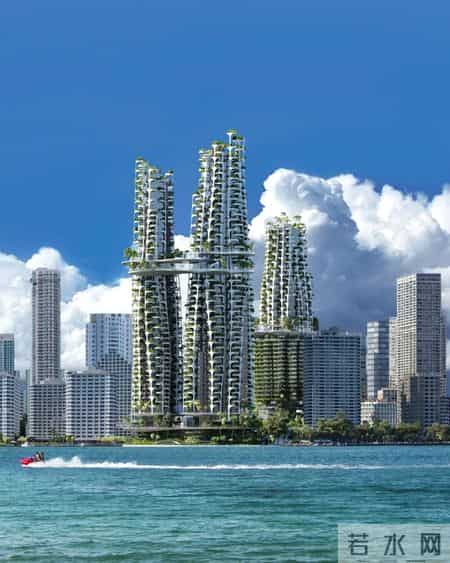 垂直森林,马岩松美国又一神作!三座摩天楼构成“垂直森林”