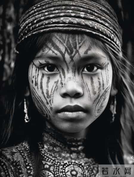 独龙族纹面,美还是丑？AI画家探索独龙族纹面千古之谜