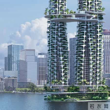 垂直森林,马岩松美国又一神作!三座摩天楼构成“垂直森林”