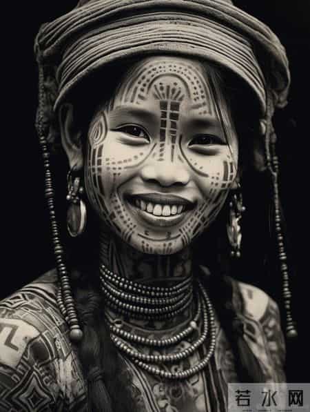 独龙族纹面,美还是丑？AI画家探索独龙族纹面千古之谜