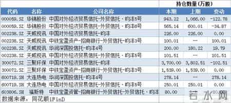 王亚伟重仓股,最新机构动向：王亚伟重仓股浮现 证金、汇金齐增持这只股（名单
