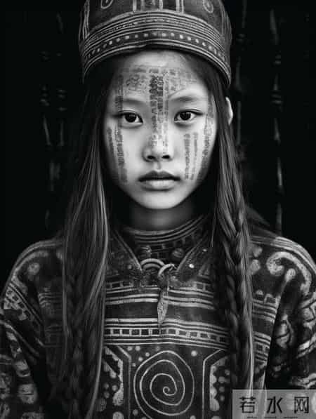 独龙族纹面,美还是丑？AI画家探索独龙族纹面千古之谜