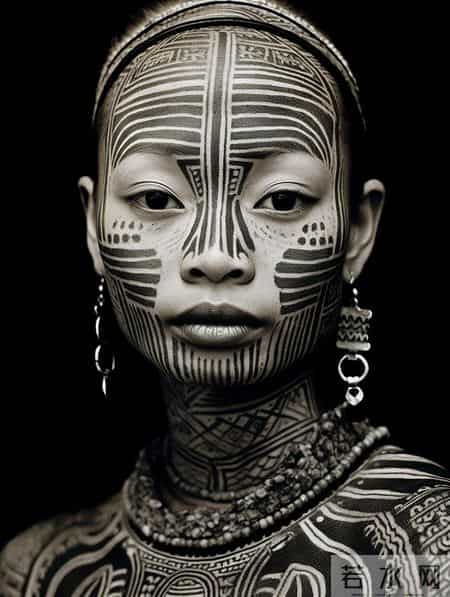独龙族纹面,美还是丑？AI画家探索独龙族纹面千古之谜