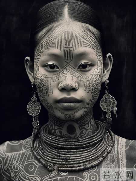 独龙族纹面,美还是丑？AI画家探索独龙族纹面千古之谜