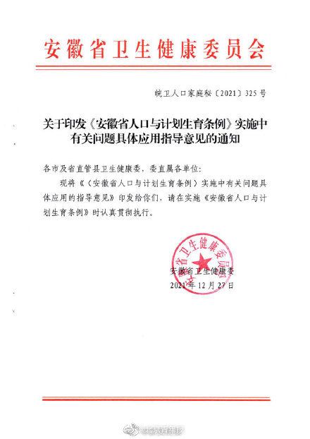 安徽明确再婚家庭可再生育三个子女:育儿假分次使用