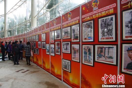 与会人员参观毛泽东图片展 索有为 摄